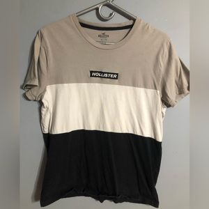 Hollister t-shirt, grey, white, and black